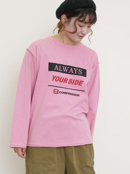 ロゴ刺繍アソートロングTシャツ（オフホワイト/グレー/ブラック/ピンク）｜Samansa Mos2（サマンサ モスモス）通販