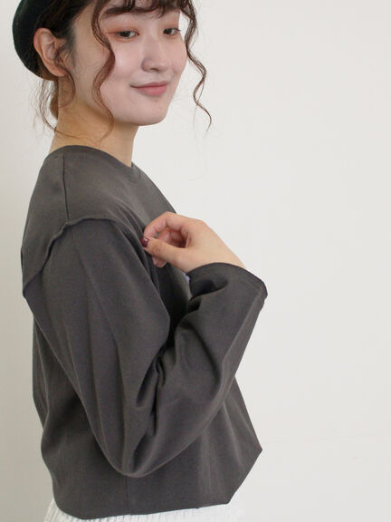 ロゴ刺繍アソートロングTシャツ（オフホワイト/グレー/ブラック/ピンク）｜Samansa Mos2（サマンサ モスモス）通販