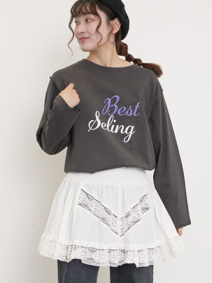 ロゴ刺繍アソートロングTシャツ（オフホワイト/グレー/ブラック/ピンク）｜Samansa Mos2（サマンサ モスモス）通販