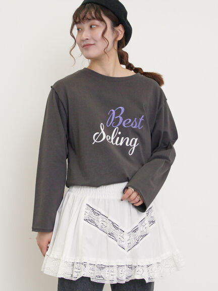 ロゴ刺繍アソートロングTシャツ（オフホワイト/グレー/ブラック/ピンク）｜Samansa Mos2（サマンサ モスモス）通販