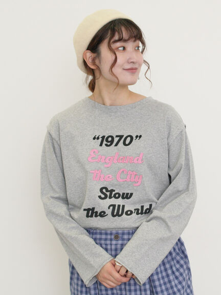 ロゴ刺繍アソートロングTシャツ（オフホワイト/グレー/ブラック/ピンク）｜Samansa Mos2（サマンサ モスモス）通販
