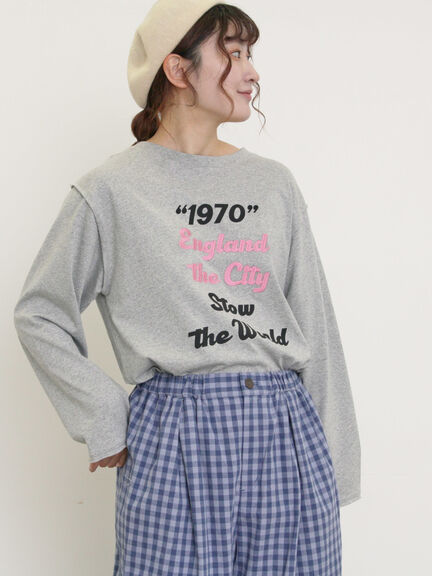 ロゴ刺繍アソートロングTシャツ（オフホワイト/グレー/ブラック/ピンク）｜Samansa Mos2（サマンサ モスモス）通販