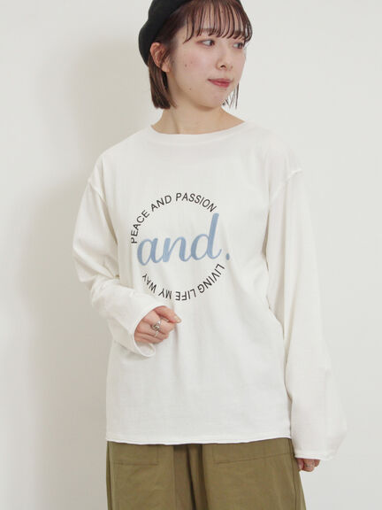 ロゴ刺繍アソートロングTシャツ（オフホワイト/グレー/ブラック/ピンク）｜Samansa Mos2（サマンサ モスモス）通販