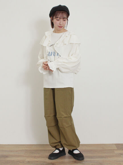 ロゴ刺繍アソートロングTシャツ（オフホワイト/グレー/ブラック/ピンク）｜Samansa Mos2（サマンサ モスモス）通販