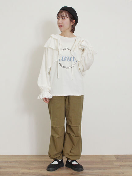 ロゴ刺繍アソートロングTシャツ（オフホワイト/グレー/ブラック/ピンク）｜Samansa Mos2（サマンサ モスモス）通販