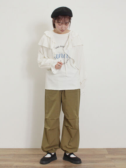 ロゴ刺繍アソートロングTシャツ（オフホワイト/グレー/ブラック/ピンク）｜Samansa Mos2（サマンサ モスモス）通販