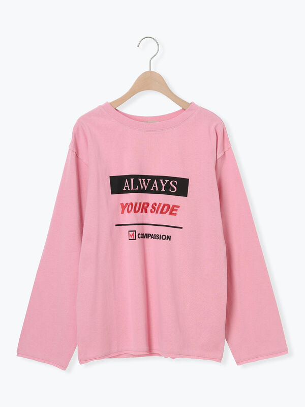 セール】 ロゴ刺繍アソートロングTシャツ（オフホワイト/グレー