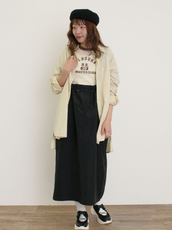 ソラモナポッシェ　馬布2wayミリタリースカート　カーキ solamonat poche｜【30%OFF】馬布2wayミリタリースカート poche
