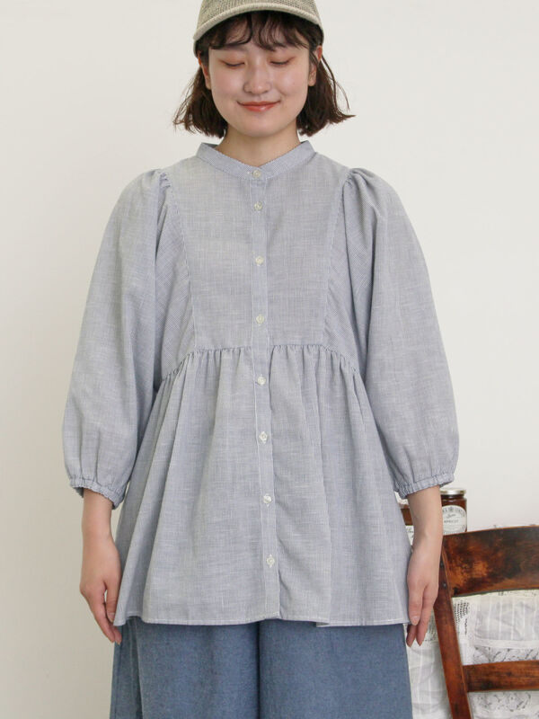 【極美品】ALAIA シャツ ブラウス アイボリー ギャザー オーバーサイズ Olu.（オルドット）の「【eminee x Olu.】2wayフレアスリーブギャザー