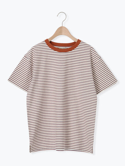 カス残しマルチボーダーTシャツ（ピンク/ブラウン/イエロー/グリーン）｜Samansa Mos2（サマンサ モスモス）通販