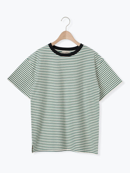 カス残しマルチボーダーTシャツ（ピンク/ブラウン/イエロー/グリーン）｜Samansa Mos2（サマンサ モスモス）通販
