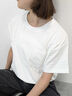 【USAコットン】Tシャツ（オフホワイト/ブラック/ピンク/ダークブラウン/グリーン/サックスブルー）｜Samansa Mos2（サマンサ モスモス）通販