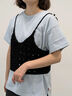 【USAコットン】Tシャツ（オフホワイト/ブラック/ピンク/ダークブラウン/グリーン/サックスブルー）｜Samansa Mos2（サマンサ モスモス）通販