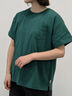 【USAコットン】Tシャツ（オフホワイト/ブラック/ピンク/ダークブラウン/グリーン/サックスブルー）｜Samansa Mos2（サマンサ モスモス）通販