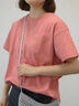【USAコットン】Tシャツ（オフホワイト/ブラック/ピンク/ダークブラウン/グリーン/サックスブルー）｜Samansa Mos2（サマンサ モスモス）通販