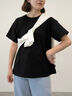 【USAコットン】Tシャツ（オフホワイト/ブラック/ピンク/ダークブラウン/グリーン/サックスブルー）｜Samansa Mos2（サマンサ モスモス）通販