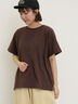 【USAコットン】Tシャツ（オフホワイト/ブラック/ピンク/ダークブラウン/グリーン/サックスブルー）｜Samansa Mos2（サマンサ モスモス）通販
