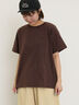 【USAコットン】Tシャツ（オフホワイト/ブラック/ピンク/ダークブラウン/グリーン/サックスブルー）｜Samansa Mos2（サマンサ モスモス）通販