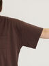 【USAコットン】Tシャツ（オフホワイト/ブラック/ピンク/ダークブラウン/グリーン/サックスブルー）｜Samansa Mos2（サマンサ モスモス）通販