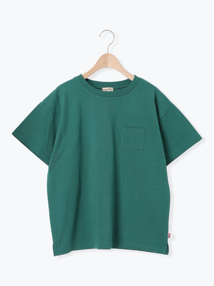 【USAコットン】Tシャツ（オフホワイト/ブラック/ピンク/ダークブラウン/グリーン/サックスブルー）｜Samansa Mos2（サマンサ モスモス）通販