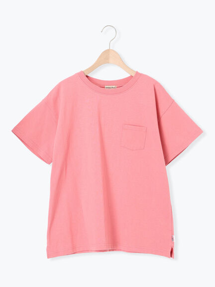 【USAコットン】Tシャツ（オフホワイト/ブラック/ピンク/ダークブラウン/グリーン/サックスブルー）｜Samansa Mos2（サマンサ モスモス）通販