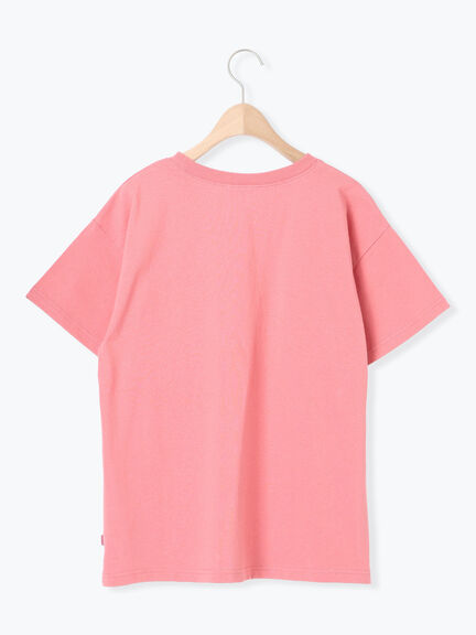 【USAコットン】Tシャツ（オフホワイト/ブラック/ピンク/ダークブラウン/グリーン/サックスブルー）｜Samansa Mos2（サマンサ モスモス）通販