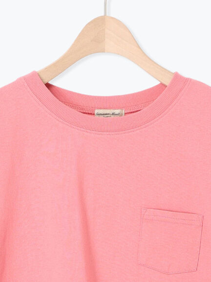 【USAコットン】Tシャツ（オフホワイト/ブラック/ピンク/ダークブラウン/グリーン/サックスブルー）｜Samansa Mos2（サマンサ モスモス）通販