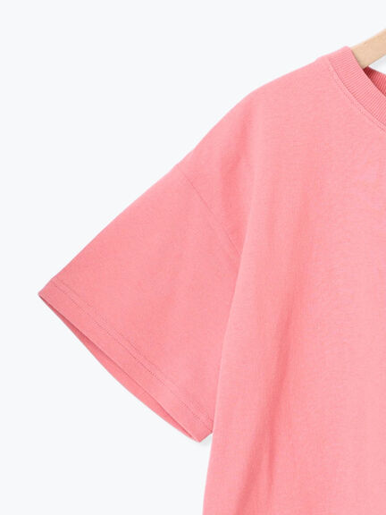 【USAコットン】Tシャツ（オフホワイト/ブラック/ピンク/ダークブラウン/グリーン/サックスブルー）｜Samansa Mos2（サマンサ モスモス）通販