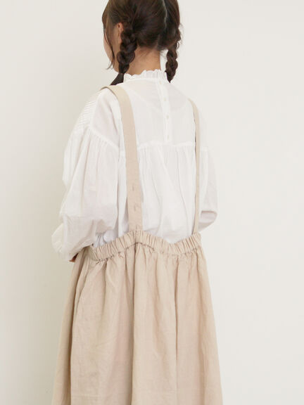 【Cross×Linen】ジャンスカ（ブラック/レッド/ベージュ/グリーン/ネイビー）｜Samansa Mos2（サマンサ モスモス）通販