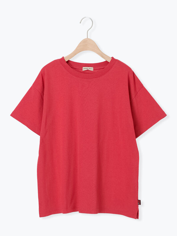 【USAコットン】Tシャツ（オフホワイト/チャコールグレー/レッド/ベージュ/グリーン/パープル）｜Samansa Mos2（サマンサ モスモス）通販