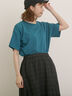 【USAコットン】Tシャツ（オフホワイト/チャコールグレー/レッド/ベージュ/グリーン/パープル）｜Samansa Mos2（サマンサ モスモス）通販
