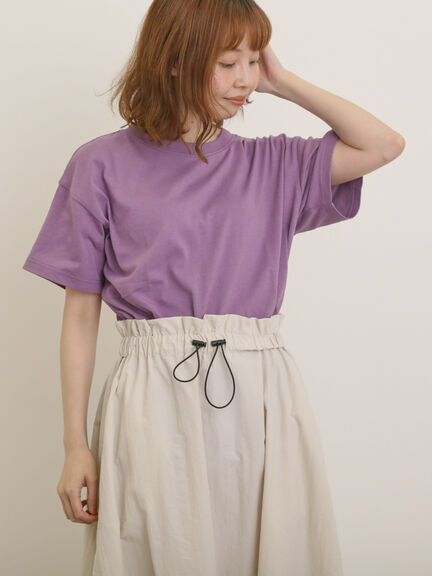 【USAコットン】Tシャツ（オフホワイト/チャコールグレー/レッド/ベージュ/グリーン/パープル）｜Samansa Mos2（サマンサ モスモス）通販