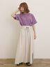【USAコットン】Tシャツ（オフホワイト/チャコールグレー/レッド/ベージュ/グリーン/パープル）｜Samansa Mos2（サマンサ モスモス）通販