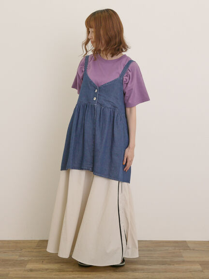 【USAコットン】Tシャツ（オフホワイト/チャコールグレー/レッド/ベージュ/グリーン/パープル）｜Samansa Mos2（サマンサ モスモス）通販