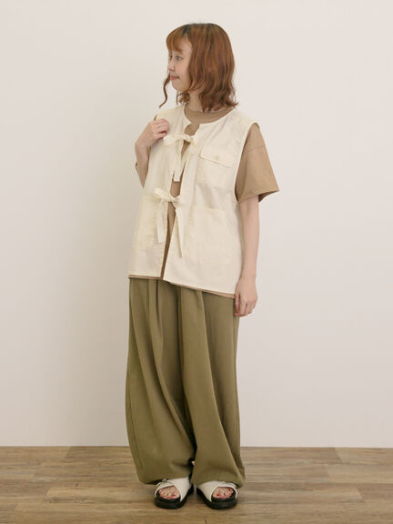 【USAコットン】Tシャツ（オフホワイト/チャコールグレー/レッド/ベージュ/グリーン/パープル）｜Samansa Mos2（サマンサ モスモス）通販