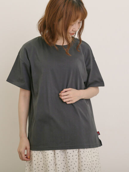 【USAコットン】Tシャツ（オフホワイト/チャコールグレー/レッド/ベージュ/グリーン/パープル）｜Samansa Mos2（サマンサ モスモス）通販