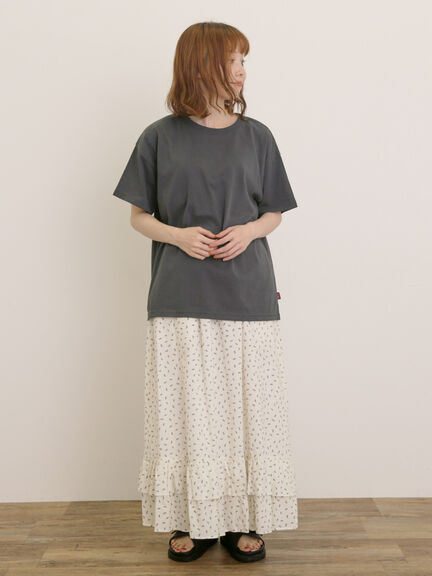 【USAコットン】Tシャツ（オフホワイト/チャコールグレー/レッド/ベージュ/グリーン/パープル）｜Samansa Mos2（サマンサ モスモス）通販