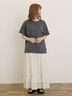 【USAコットン】Tシャツ（オフホワイト/チャコールグレー/レッド/ベージュ/グリーン/パープル）｜Samansa Mos2（サマンサ モスモス）通販