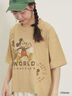 【Disney】ミッキー&フレンズ/パッチワークTシャツ（ベージュ/ミント/ブルー）｜Samansa Mos2（サマンサ モスモス）通販