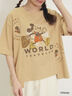 【Disney】ミッキー&フレンズ/パッチワークTシャツ（ベージュ/ミント/ブルー）｜Samansa Mos2（サマンサ モスモス）通販