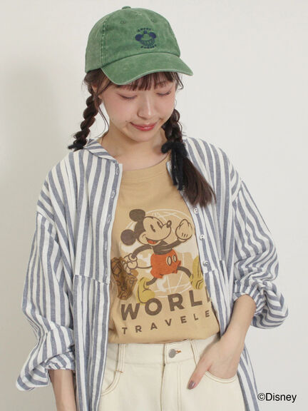 【Disney】ミッキー&フレンズ/パッチワークTシャツ（ベージュ/ミント/ブルー）｜Samansa Mos2（サマンサ モスモス）通販