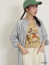 【Disney】ミッキー&フレンズ/パッチワークTシャツ（ベージュ/ミント/ブルー）｜Samansa Mos2（サマンサ モスモス）通販