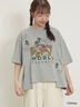 【Disney】ミッキー&フレンズ/パッチワークTシャツ（ベージュ/ミント/ブルー）｜Samansa Mos2（サマンサ モスモス）通販
