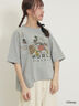 【Disney】ミッキー&フレンズ/パッチワークTシャツ（ベージュ/ミント/ブルー）｜Samansa Mos2（サマンサ モスモス）通販