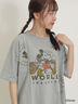 【Disney】ミッキー&フレンズ/パッチワークTシャツ（ベージュ/ミント/ブルー）｜Samansa Mos2（サマンサ モスモス）通販