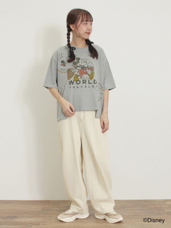 セール】 【Disney】ミッキー&フレンズ/パッチワークTシャツ