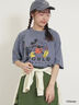 【Disney】ミッキー&フレンズ/パッチワークTシャツ（ベージュ/ミント/ブルー）｜Samansa Mos2（サマンサ モスモス）通販