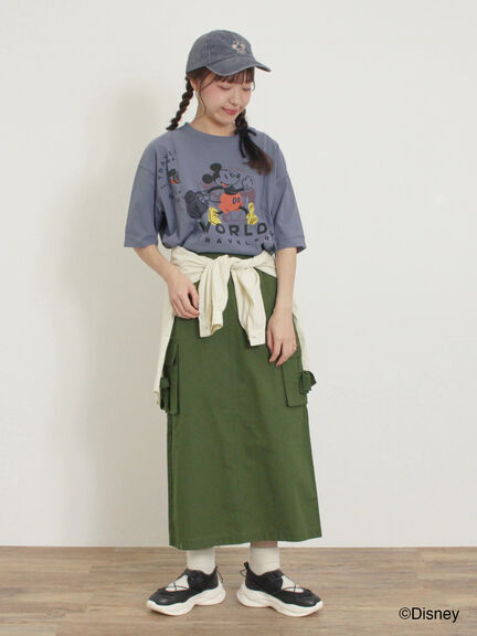 【Disney】ミッキー&フレンズ/パッチワークTシャツ（ベージュ/ミント/ブルー）｜Samansa Mos2（サマンサ モスモス）通販