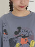 【Disney】ミッキー&フレンズ/パッチワークTシャツ（ベージュ/ミント/ブルー）｜Samansa Mos2（サマンサ モスモス）通販