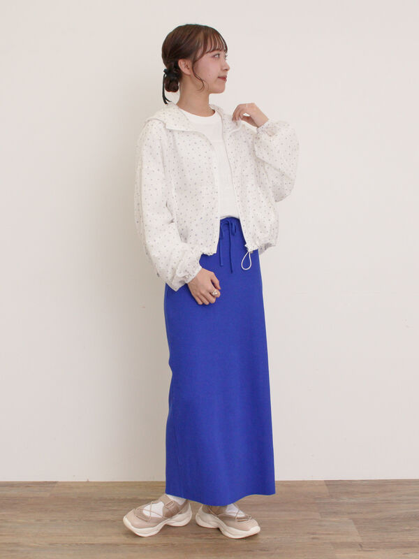 セール】 柄アソートシアーブルゾン（オフホワイト/ブラック/ブルー